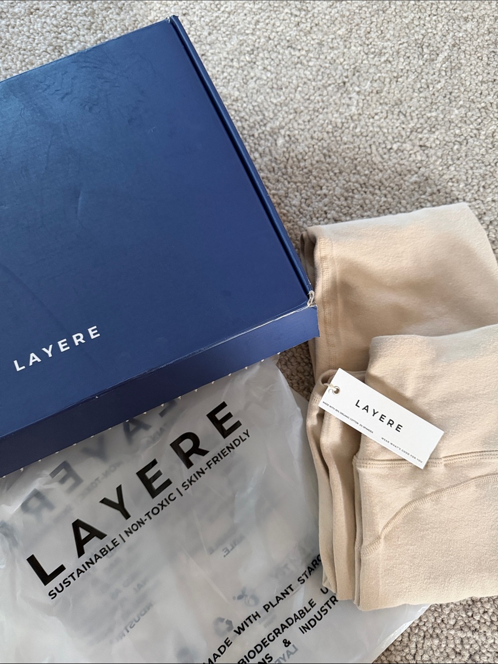 LAYERE Organic Cotton Flared Pants in Oat in XS